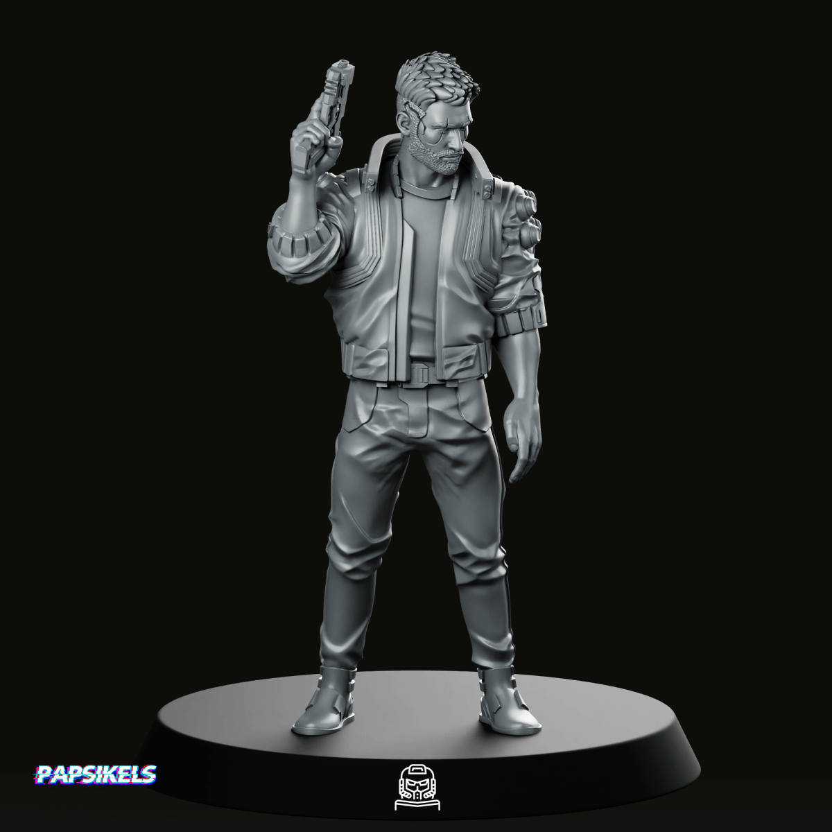 Male V Mercenary Miniature - Papsikels Miniatures - We Print Miniatures