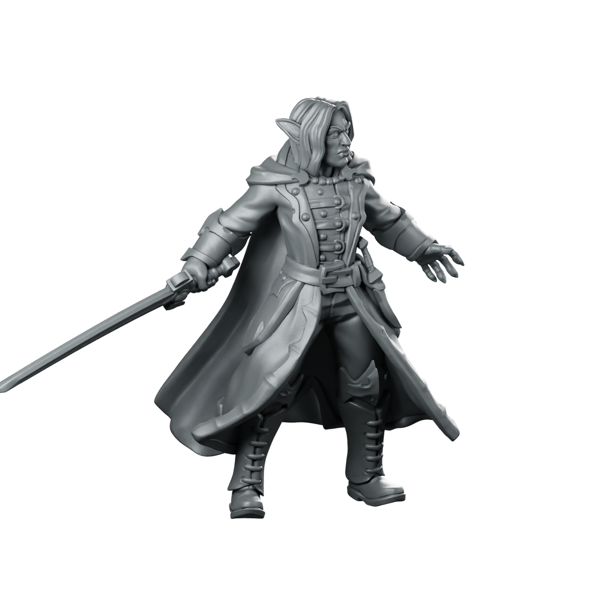 Male Vampire 01 Miniature Vampire Duellist Miniature 360 Spin 02