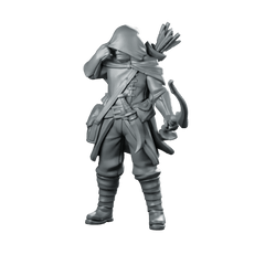 Male 03 Miniature Hooded Archer Ranger - Galaad - We Print Miniatures