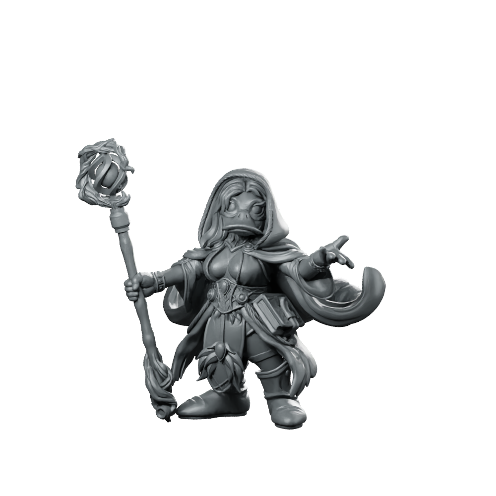 Maloray Agua Maiden Mallard Mage Miniature Resin Sci-Fi Miniature 360 Spin 01