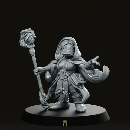 Maloray Agua Maiden Mallard Mage Miniature -Papsikels Miniatures - We Print Miniatures