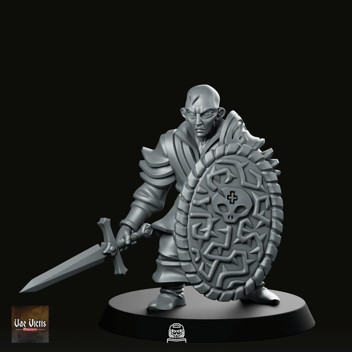 Man At Arm Mercenary Miniature Sword Shield Warrior