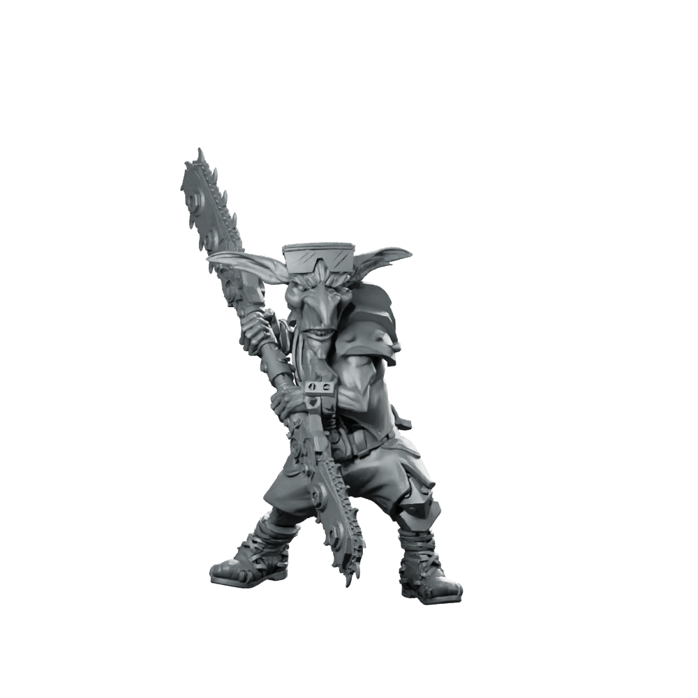 Maniac Pose D Twin Blades Miniature Goblin Miniature 360 Spin 01