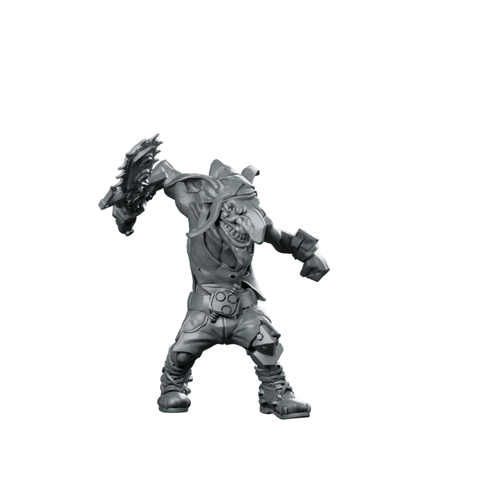 Maniac Pose G Single Blade Miniature Goblin - CastNPlay - We Print Miniatures
