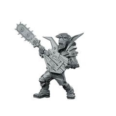 Maniac Pose H Solo Sawbard Miniature Goblin Miniature 360 Spin 01