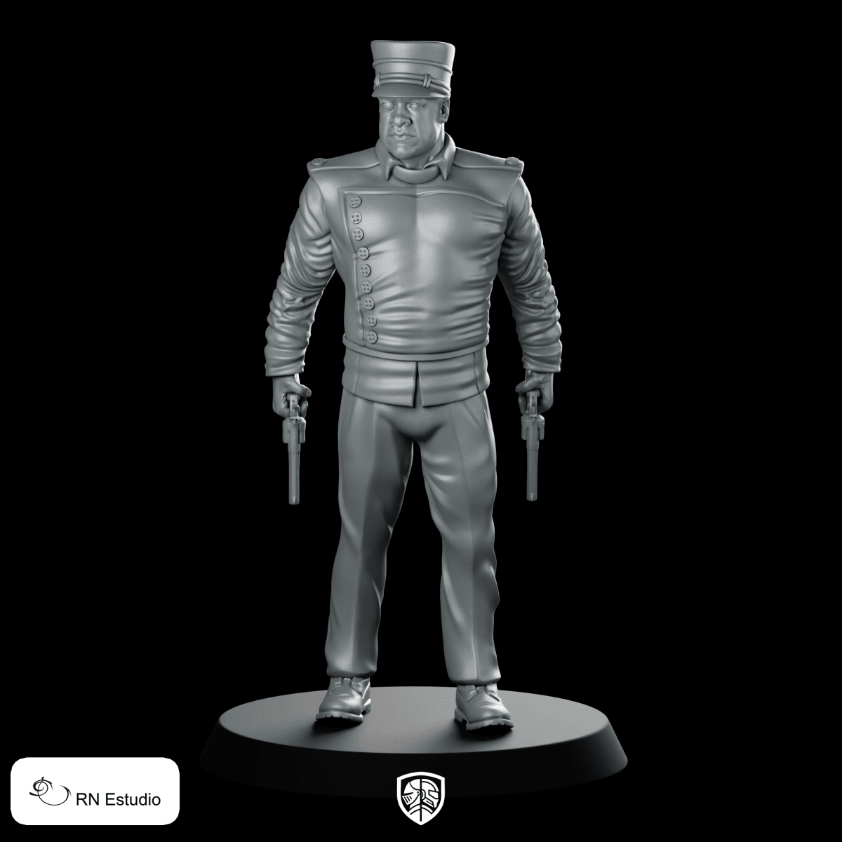 Manute Sin City Miniature Cyberpunk Enforcer Gunslinger - RN Estudio - We Print Miniatures