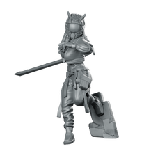Mara Ghost Kim v1 Miniature Cyberpunk Sword Miniature 360 Spin 01