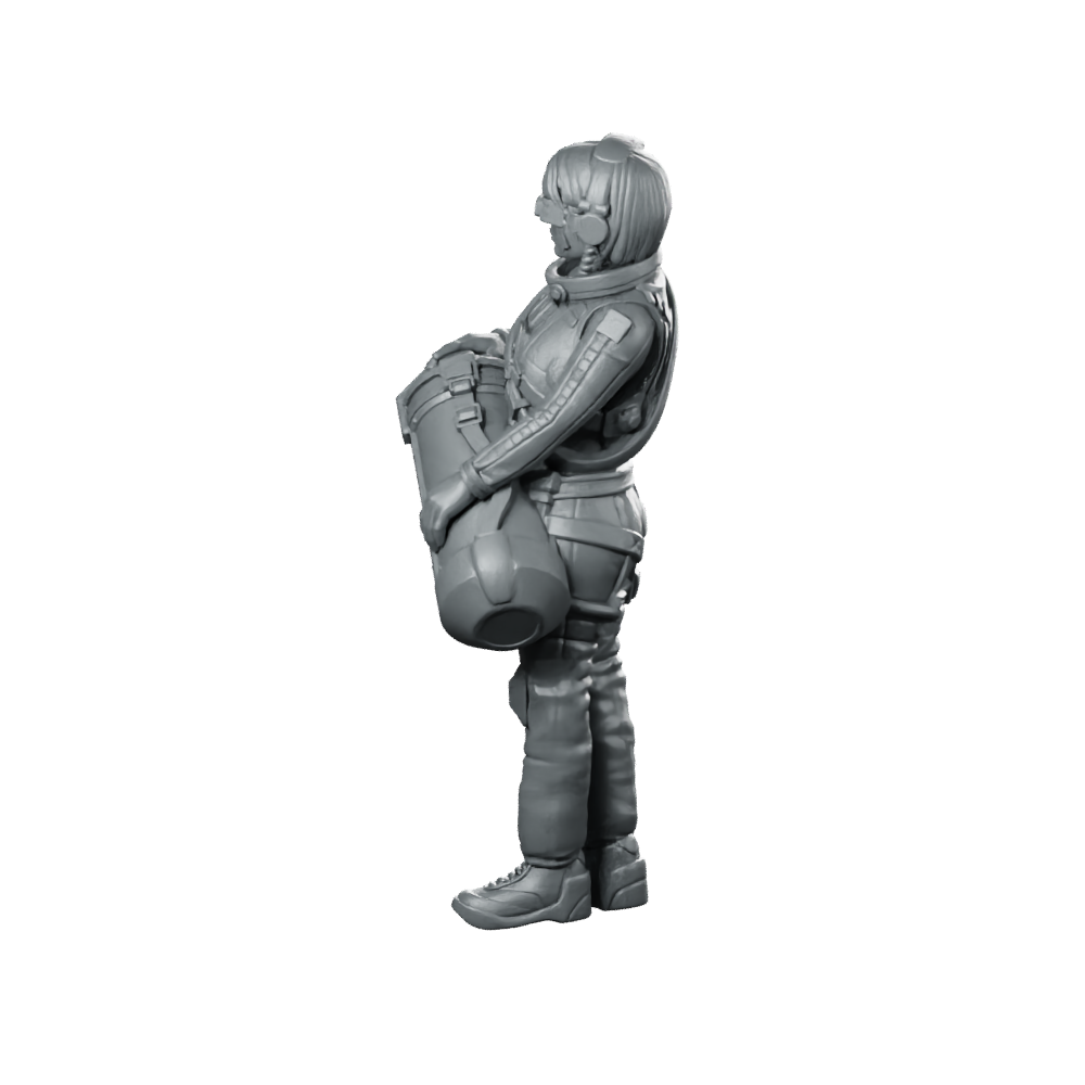 Mara Lockjaw Venn v2 Miniature Cyberpunk Operative Miniature 360 Spin 01