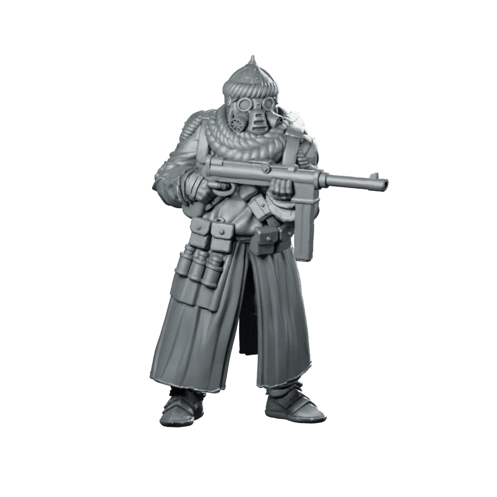 Marawi Azeb 3 Miniature Gas Mask Trooper - Papsikels Miniatures - We Print Miniatures