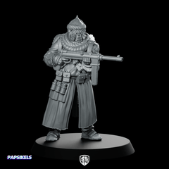 Marawi Azeb 3 Miniature Gas Mask Trooper - Papsikels Miniatures - We Print Miniatures
