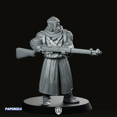 Marawi Azeb 5 Miniature Sci - Fi Rifleman Gasmask - Papsikels Miniatures - We Print Miniatures