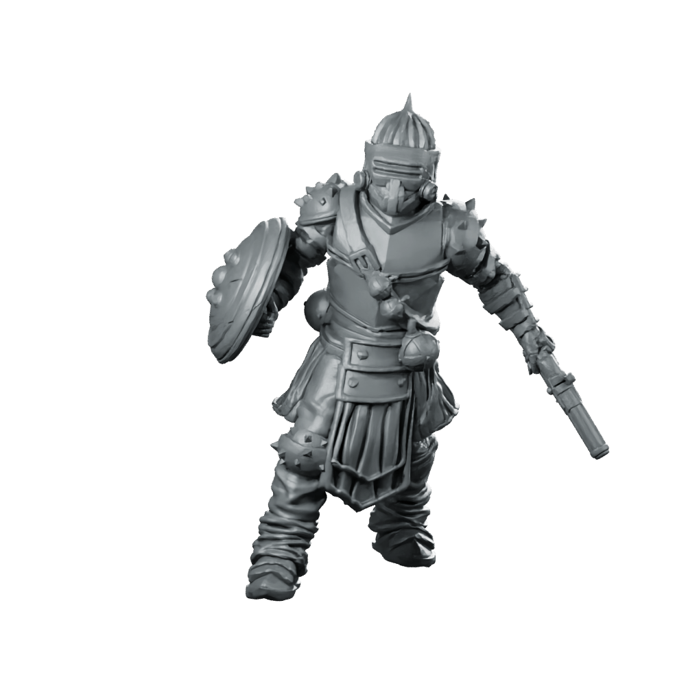 Marawi Sultan Sapper 2 Miniature Armoured Sci - Fi Soldier - Papsikels Miniatures - We Print Miniatures
