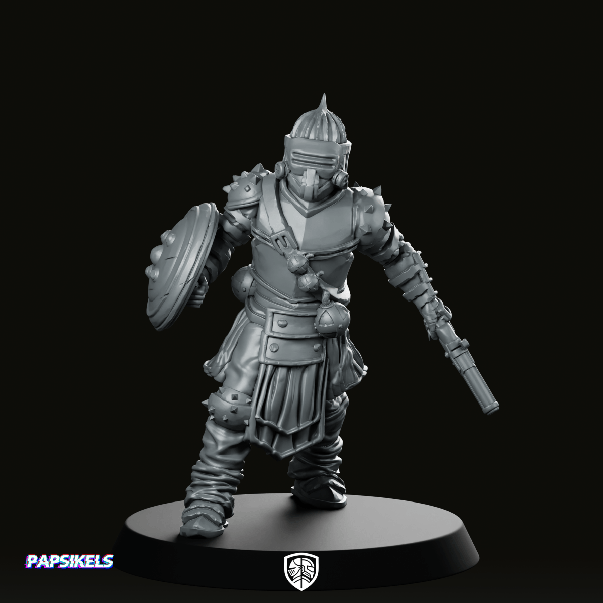Marawi Sultan Sapper 2 Miniature Armoured Sci - Fi Soldier - Papsikels Miniatures - We Print Miniatures