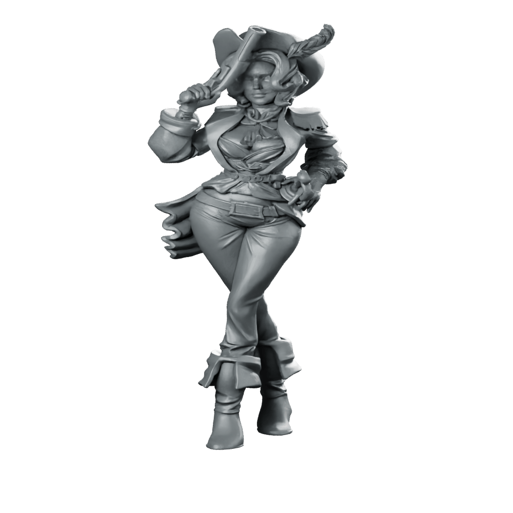 Maridi Miniature Cowgirl Gunslinger Heroine DnD Tabletop - RN Estudio - We Print Miniatures