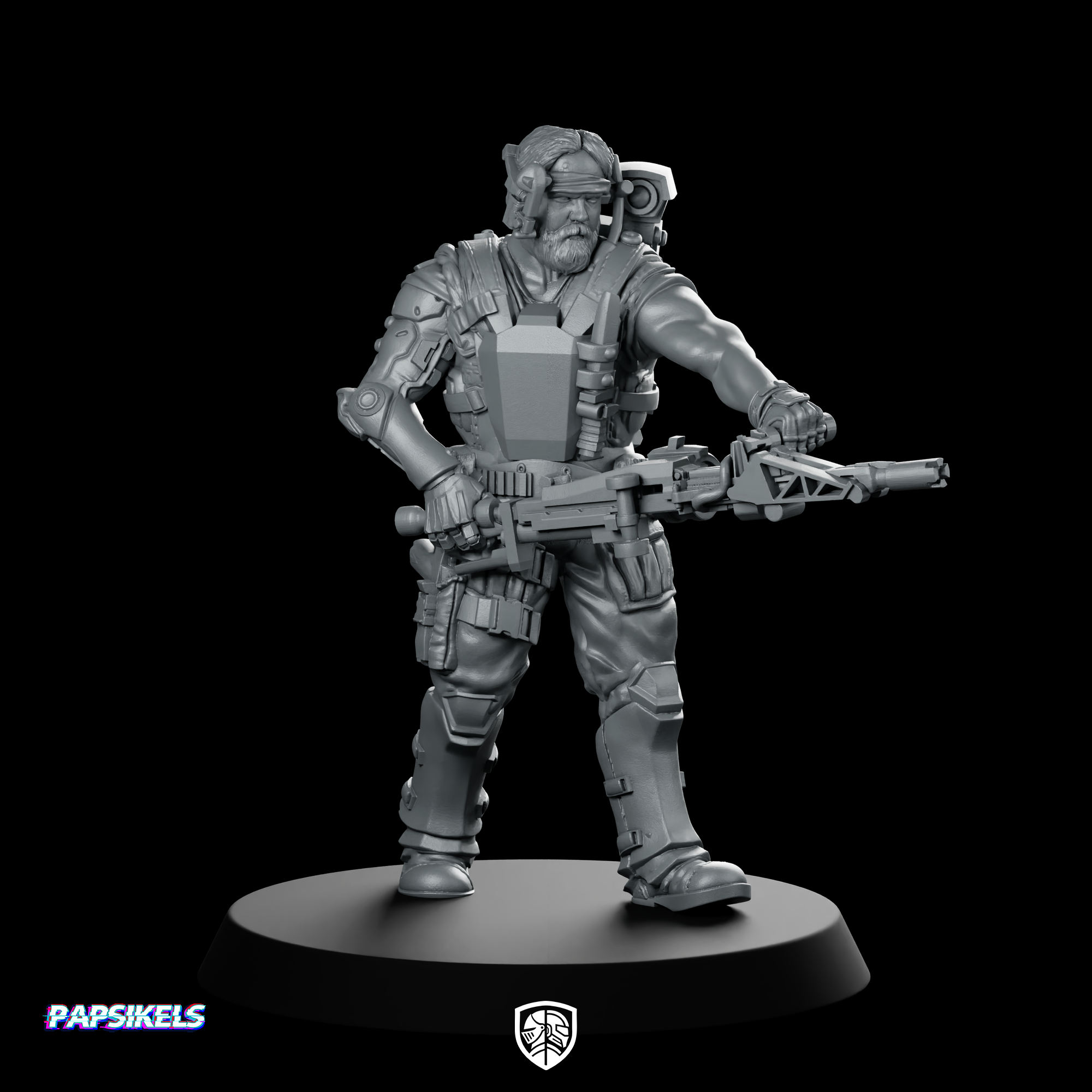 Marine Michael Sharpe Armoured Sci-Fi Mercenary Rifleman | We Print ...