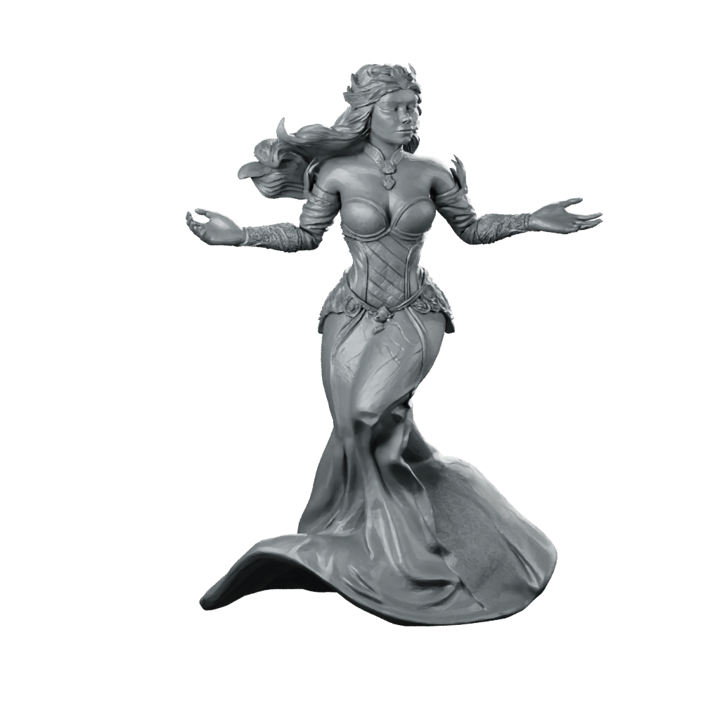 Marrena Miniature Elegant Enchantress Noblewoman Fantasy Resin - Haito - We Print Miniatures