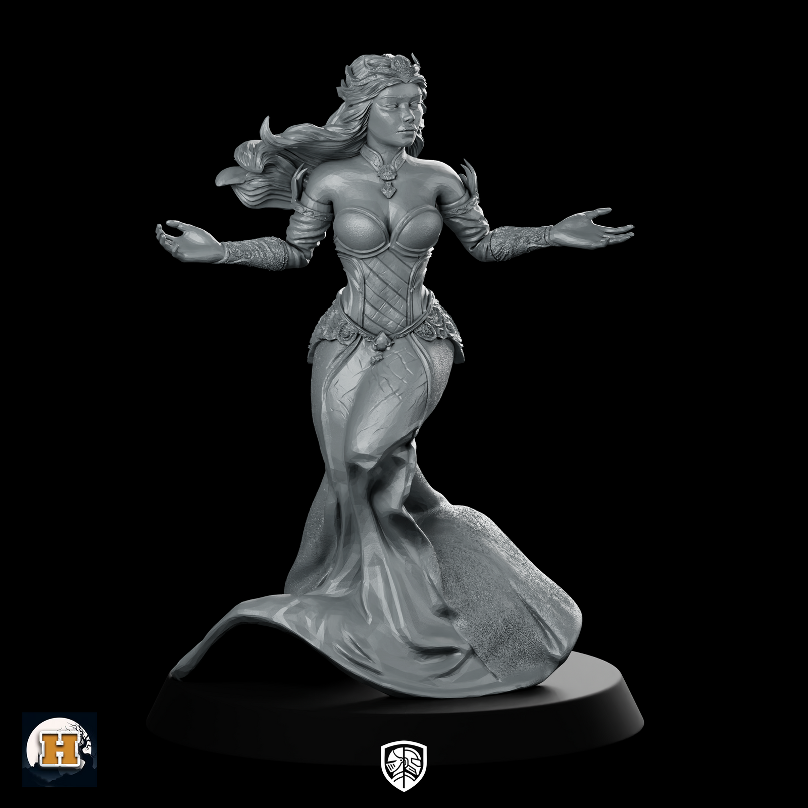 Marrena Miniature Elegant Enchantress Noblewoman Fantasy Resin