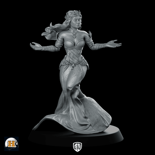 Marrena Miniature Elegant Enchantress Noblewoman Fantasy Resin - Haito - We Print Miniatures