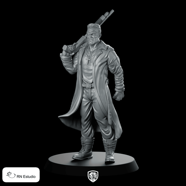 Marv Sin City Miniature Gritty Vigilante Gunslinger - RN Estudio - We Print Miniatures