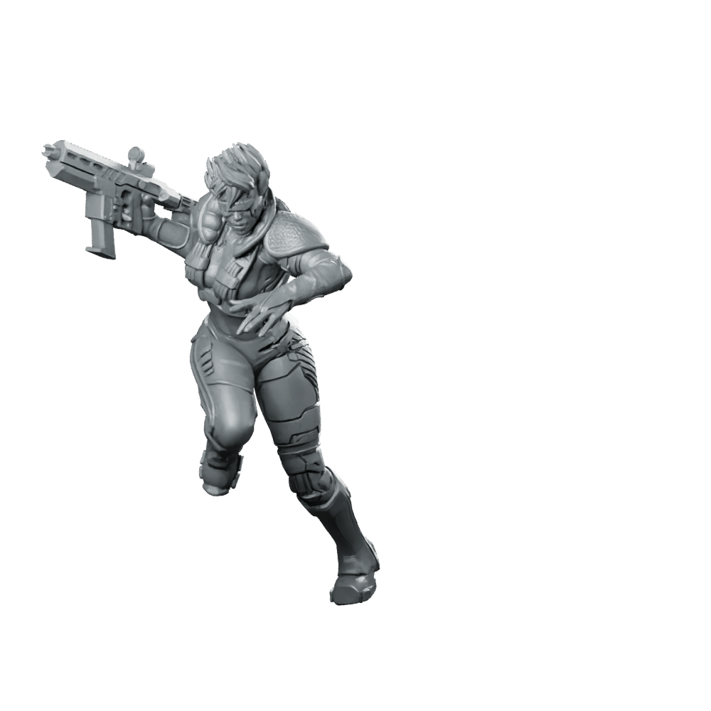 Masako01 Miniature Cyber Huntress - UNIT9 - We Print Miniatures