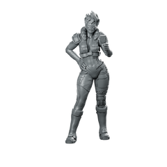 Masako 02 Cyberpunk Miniature Female Operative Resin Miniature 360 Spin 01