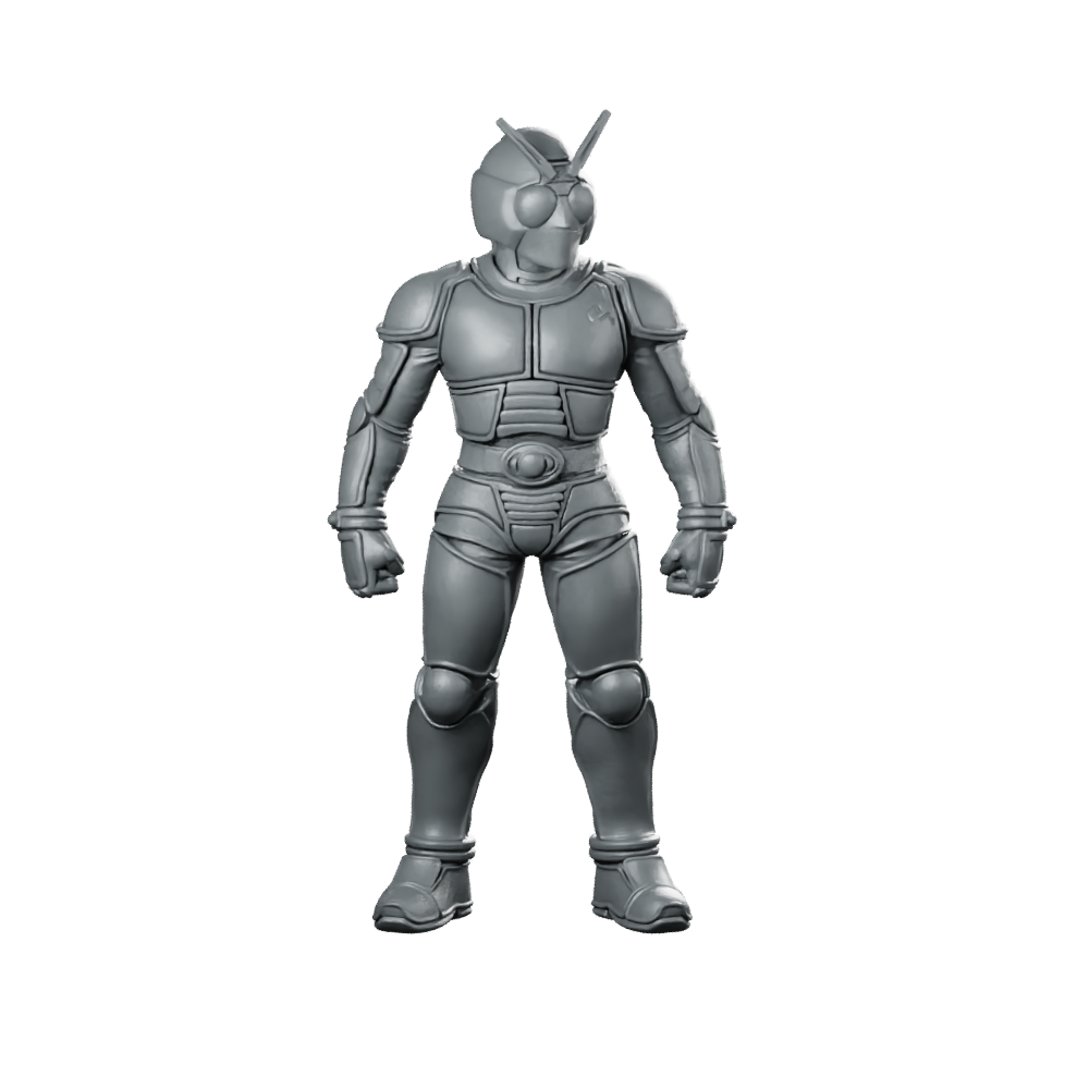 Masked Cyber Rider Blue 1 Miniature Armored Hero Miniature 360 Spin 01