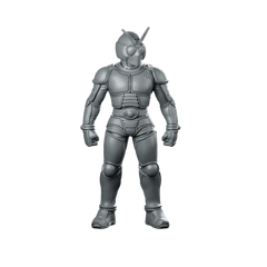 Masked Cyber Rider Blue 1 Miniature Armored Hero Miniature 360 Spin 01