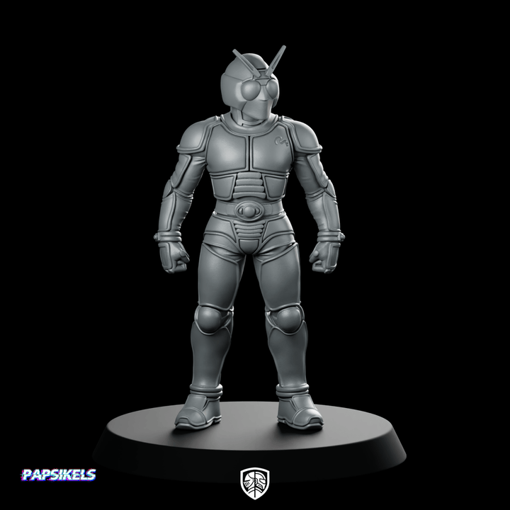 Masked Cyber Rider Blue 1 Miniatura Héroe Acorazado