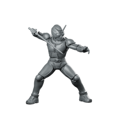Masked Cyber Rider Blue 3 Miniature Armoured Swordsman Miniature 360 Spin 01