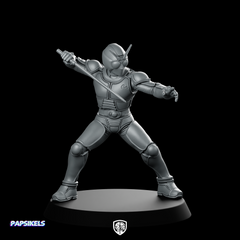 Masked Cyber Rider Blue 3 Miniature Armoured Swordsman