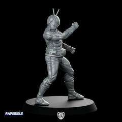 Masked Cyber Rider Classic 2 Miniature Helmeted - Papsikels Miniatures - We Print Miniatures