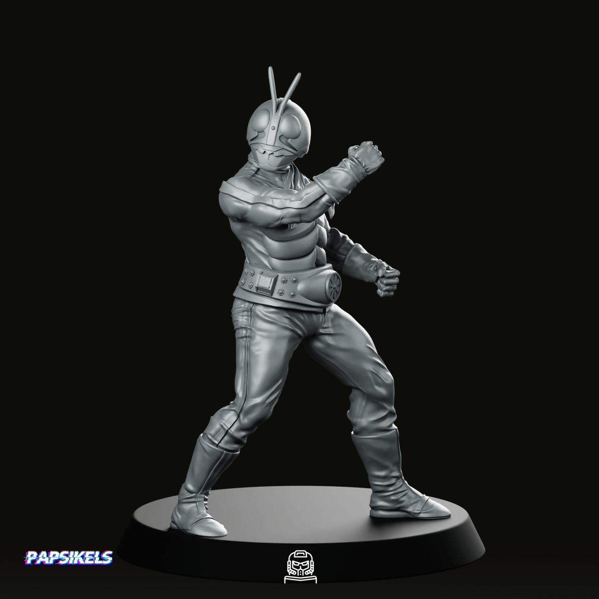Masked Cyber Rider Classic 2 Miniature - Papsikels Miniatures - We Print Miniatures