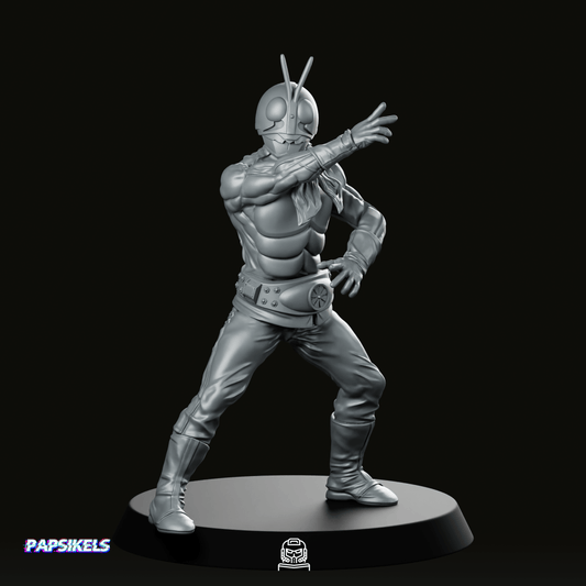 Masked Cyber Rider Classic 3 Miniature - Papsikels Miniatures - We Print Miniatures