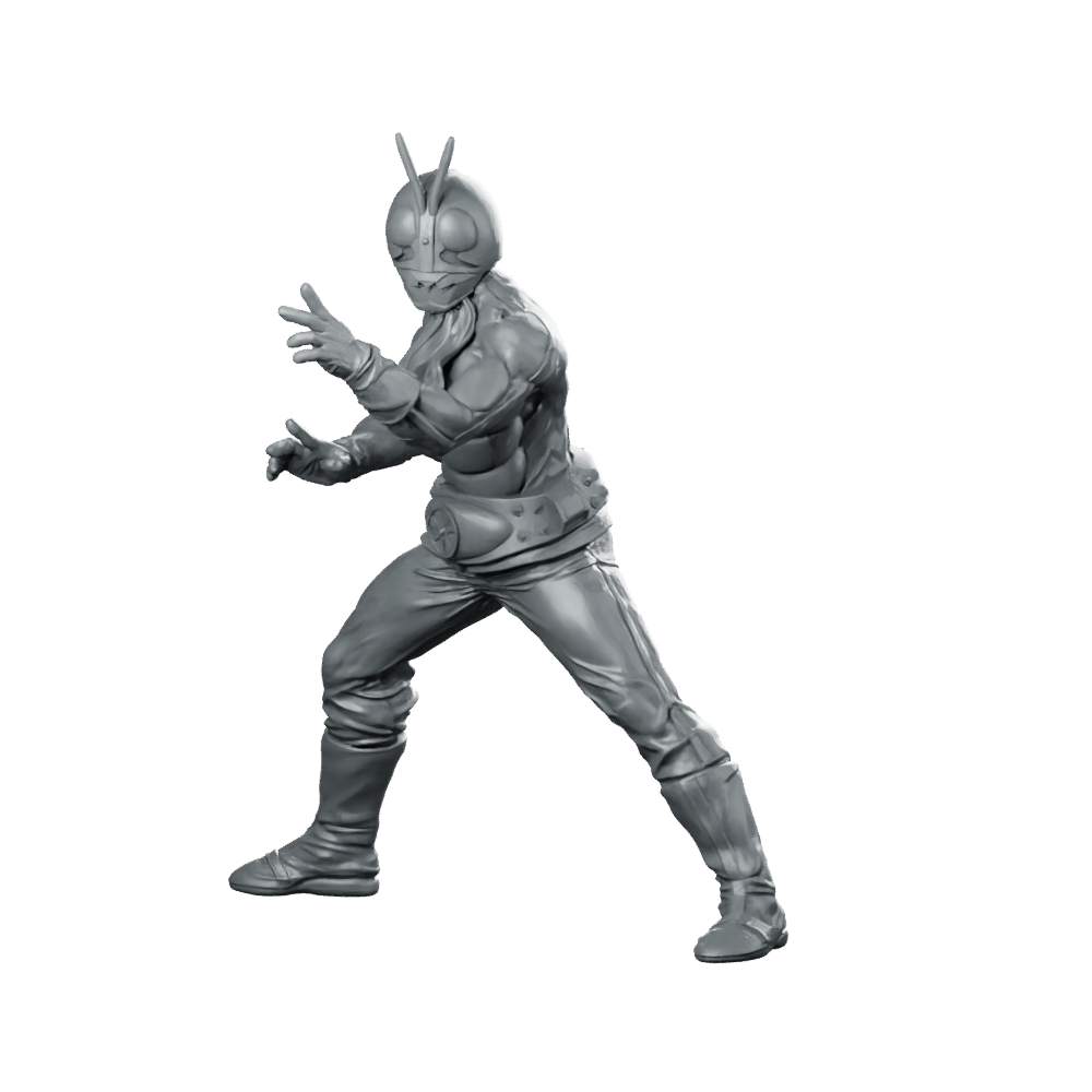 Masked Cyber Rider Classic 4 Miniature Techwear - Papsikels Miniatures - We Print Miniatures