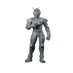 Masked Cyber Rider Orange 1 Miniature Sci - Fi - Papsikels Miniatures - We Print Miniatures