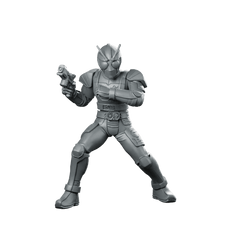 Masked Cyber Rider Orange 2 Miniature Cyberpunk Gunslinger - Papsikels Miniatures - We Print Miniatures