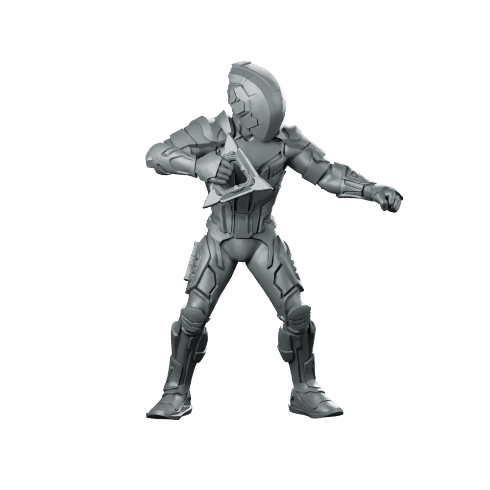 Master Control Program 2 Miniature Sci - Fi Armored Enforcer - Papsikels Miniatures - We Print Miniatures