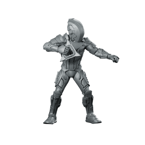 Master Control Program 2 Miniature Sci - Fi Armored Enforcer - Papsikels Miniatures - We Print Miniatures