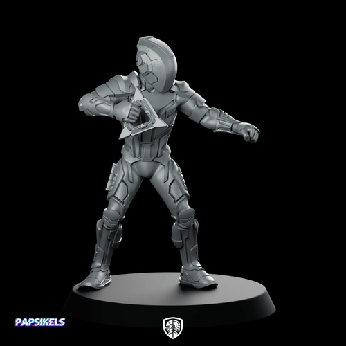 Master Control Program 2 Miniature Sci - Fi Armored Enforcer - Papsikels Miniatures - We Print Miniatures