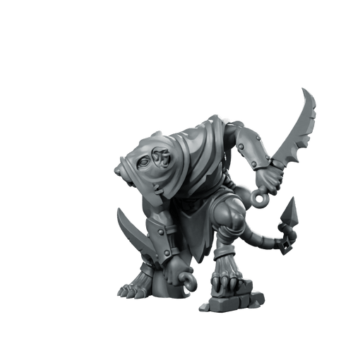 Master Sprinter Miniature Rat Assassin Dagger Scout - Vae Victis - We Print Miniatures