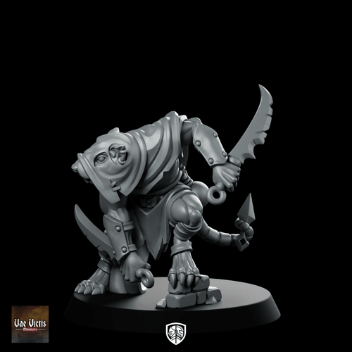 Master Sprinter Miniature Rat Assassin Dagger Scout - Vae Victis - We Print Miniatures