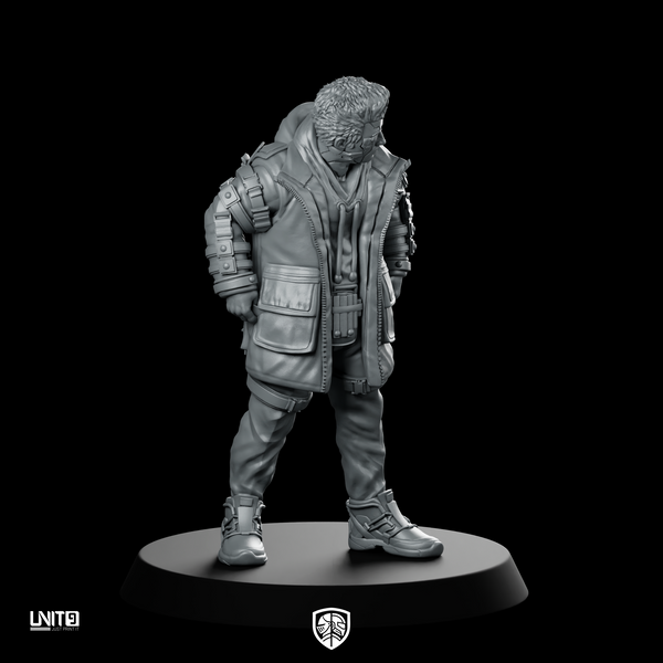 Max Carter 01 Miniature Cyberpunk Smuggler Rogue