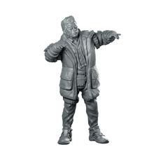 Max Carter 02 Miniature Cyberpunk Leader Pointing Miniature 360 Spin 01
