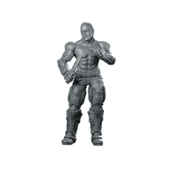 Mechanically Augmented Agent 2 Miniature Cyberpunk Cyborg Warrior - Papsikels Miniatures - We Print Miniatures