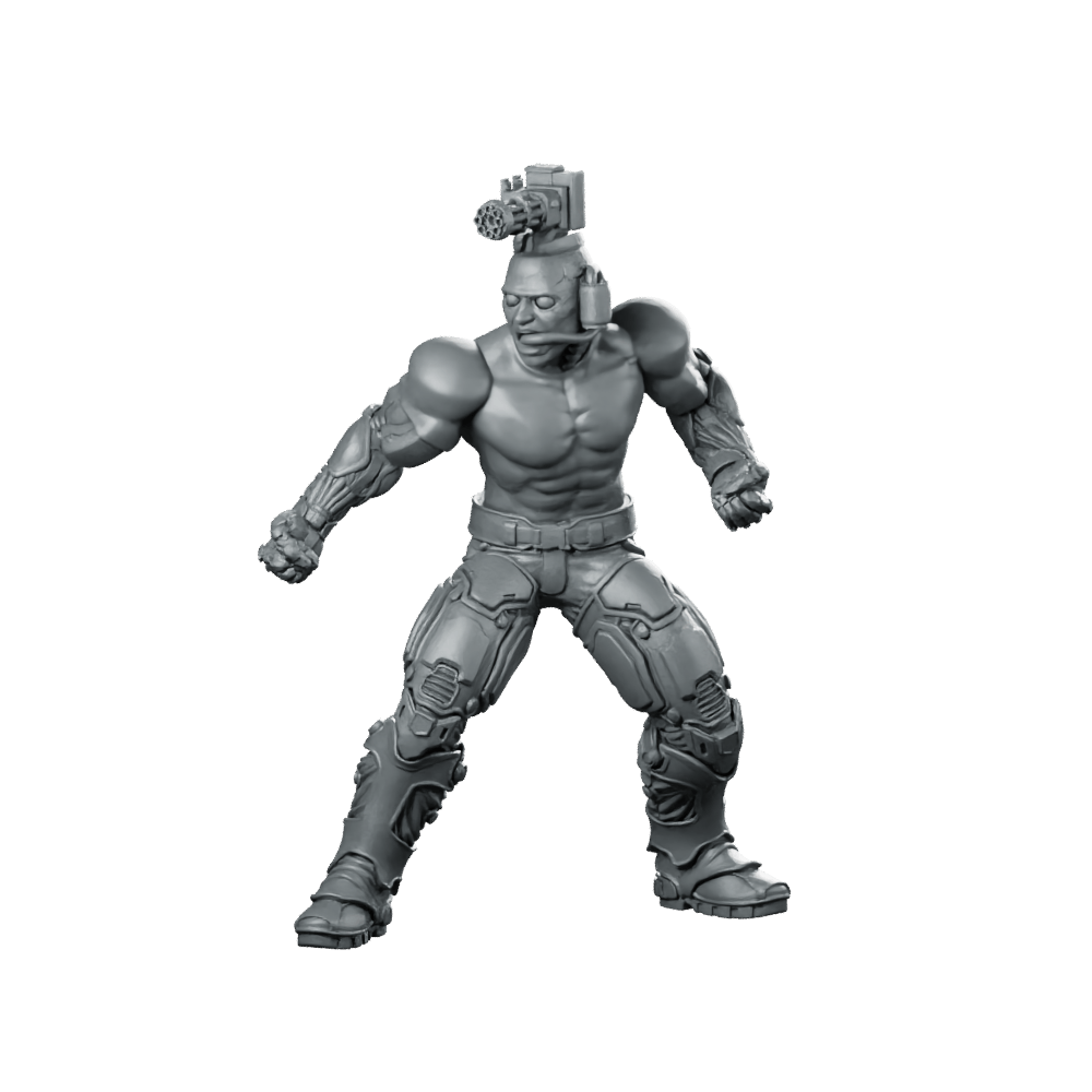 Mechanically Augmented Agent 3 Miniature Cyberpunk Exosuit - Papsikels Miniatures - We Print Miniatures