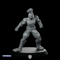 Mechanically Augmented Agent 3 Miniature Cyberpunk Exosuit - Papsikels Miniatures - We Print Miniatures