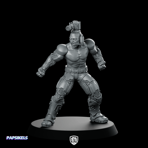 Mechanically Augmented Agent 3 Miniature Cyberpunk Exosuit - Papsikels Miniatures - We Print Miniatures