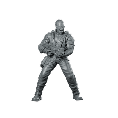 Mechanically Augmented Soldier 3 Miniature Cyberpunk Sci - fi - Papsikels Miniatures - We Print Miniatures