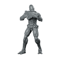 Mechanically Augmented Soldier Jaron Namir 2 Miniature Cybernetic - Papsikels Miniatures - We Print Miniatures