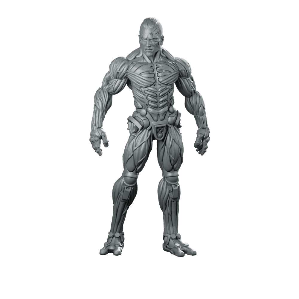 Mechanically Augmented Soldier Jaron Namir 3 Miniature Cybernetic - Papsikels Miniatures - We Print Miniatures